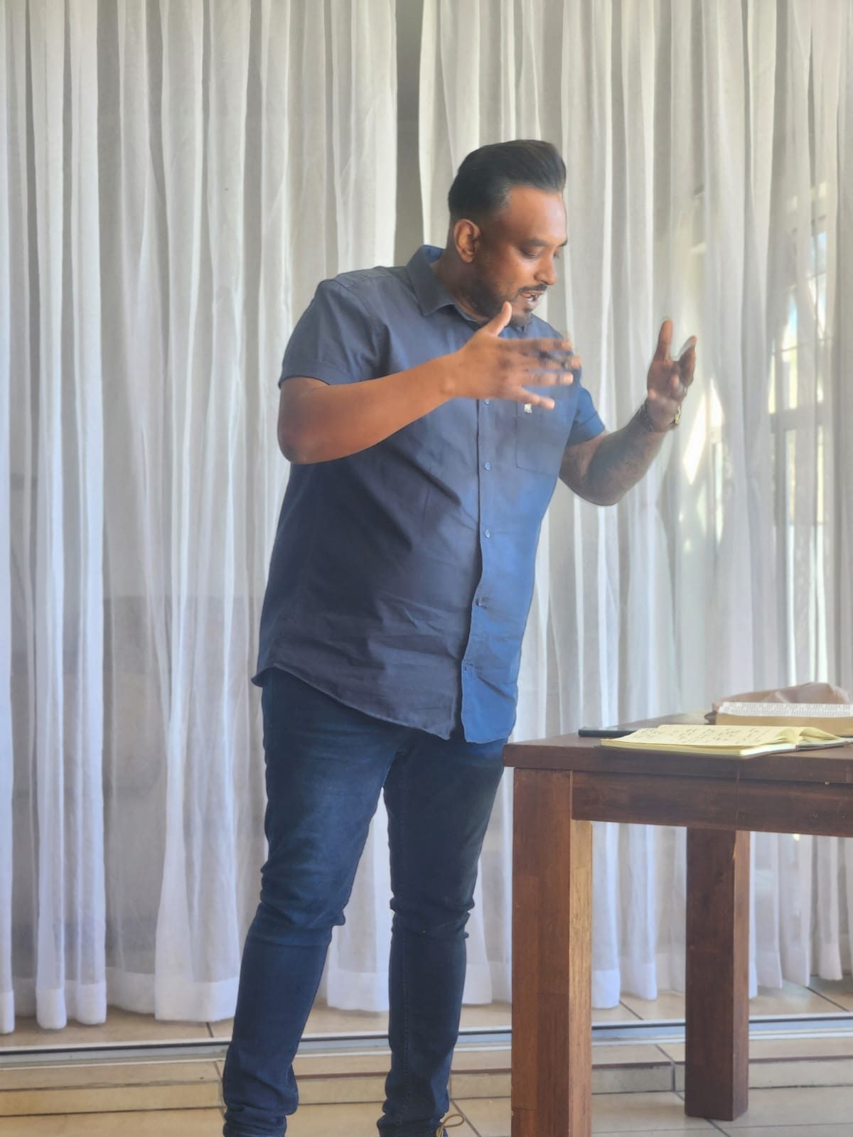 Preaching in the living room
